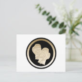 GOUDEN BOKSHANDSCHOENEN BRIEFKAART (Staand voorkant)