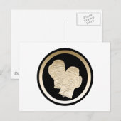 GOUDEN BOKSHANDSCHOENEN BRIEFKAART (Voorkant / Achterkant)