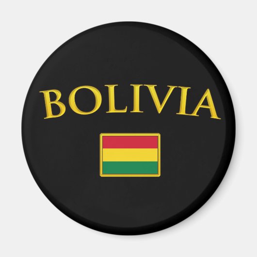 Gouden Bolivia Magneet (Voorkant)