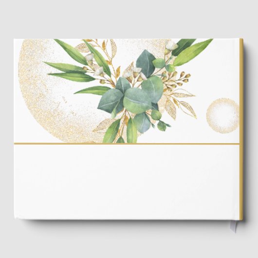 Gouden bollen en Botanische bruiloft Gastenboek (Achterkant)