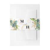 Gouden bollen en Botanische bruiloft Uitnodigingen Wikkel (Voorkant Voorbeeld)