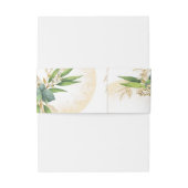 Gouden bollen en Botanische bruiloft Uitnodigingen Wikkel (Achterkant Voorbeeld)