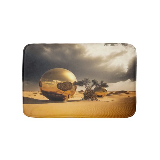 Gouden Bollen in de Woestijnstorm Badmat (Voorkant)