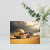 Gouden Bollen in de Woestijnstorm Briefkaart (Staand voorkant)