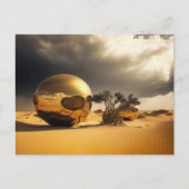 Gouden Bollen in de Woestijnstorm Briefkaart (Voorkant)