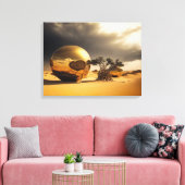 Gouden Bollen in de Woestijnstorm Canvas Afdruk (Insitu (Woonkamer))