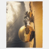 Gouden Bollen in de Woestijnstorm Fleece Deken (Voorkant)