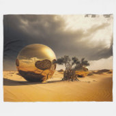 Gouden Bollen in de Woestijnstorm Fleece Deken (Voorkant (Horizontaal))