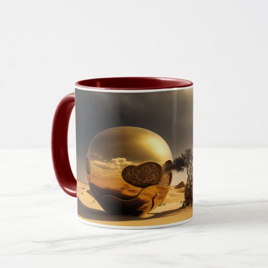 Gouden Bollen in de Woestijnstorm Mok (Voorkant links)
