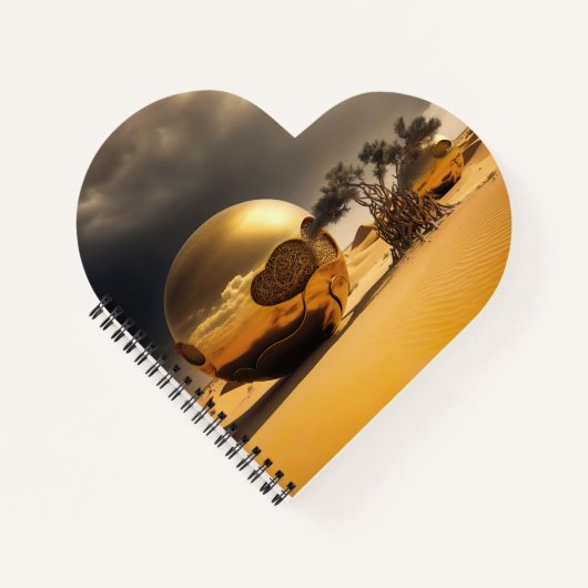 Gouden Bollen in de Woestijnstorm Notitieboek (Voorkant)