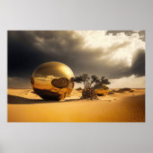 Gouden Bollen in de Woestijnstorm Poster (Voorkant)