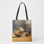 Gouden Bollen in de Woestijnstorm Tote Bag (Voorkant)