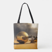 Gouden Bollen in de Woestijnstorm Tote Bag (Achterkant)