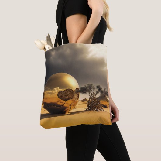 Gouden Bollen in de Woestijnstorm Tote Bag (Dichtbij)