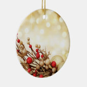 gouden bollen keramisch ornament (Rechts)