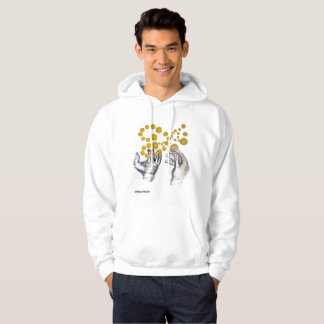 Gouden bollen zweven uitgestrekte handen hoodie