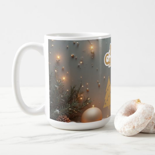 Gouden bomen koffiemok (Met donut)