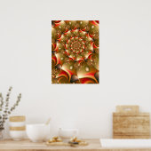 Gouden Bonen Spiraal Poster (Keuken)