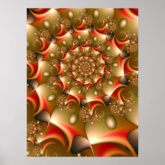 Gouden Bonen Spiraal Poster (Voorkant)