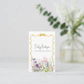 Gouden boog bloemig Visitekaartje (Staand voorkant)