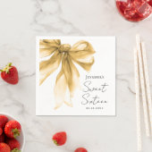 Gouden Boog Coquette Script Sweet 16 Feestje Servet (Insitu)