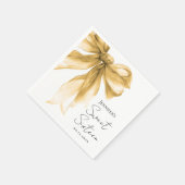 Gouden Boog Coquette Script Sweet 16 Feestje Servet (Hoek)