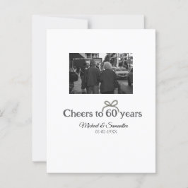 Gouden boog felicitatie 60 jaar huwelijksjubileum  briefkaart