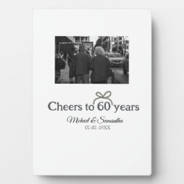 Gouden boog felicitatie 60 jaar huwelijksjubileum  fotoplaat