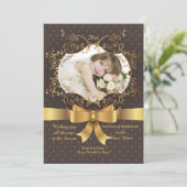 Gouden Boog Foto Kerstkaart (Staand voorkant)