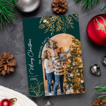 Gouden boog foto vakantie minimalistische kerst