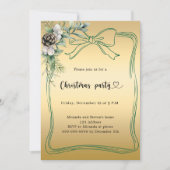 Gouden boog grenen groen kerstfeest kaart (Voorkant)