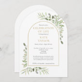 Gouden Boog Groen Uitvaart Levensviering Kaart (Voorkant / Achterkant)