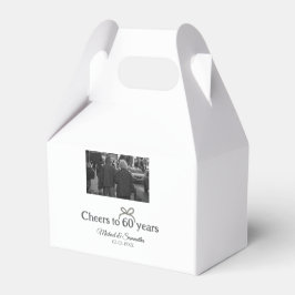 Gouden boog juichen voor 60-jarig huwelijk bedankdoosjes