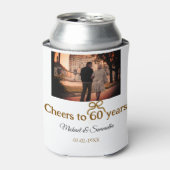 Gouden boog juichen voor 60-jarig huwelijk blikjeskoeler (Blikje Voorkant)