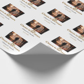 Gouden boog juichen voor 60-jarig huwelijk cadeaupapier (Hoek)