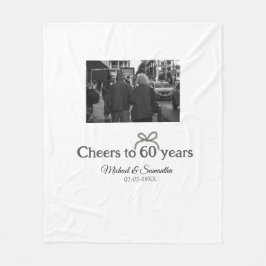 Gouden boog juichen voor 60-jarig huwelijk fleece deken