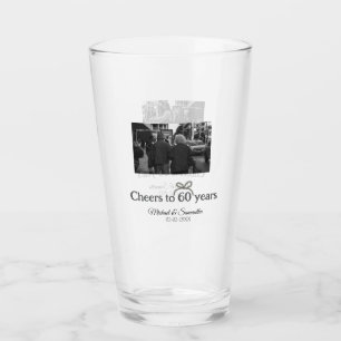 Gouden boog juichen voor 60-jarig huwelijk glas
