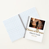 Gouden boog juichen voor 60-jarig huwelijk notitieboek (Binnen)