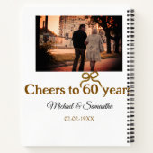 Gouden boog juichen voor 60-jarig huwelijk notitieboek (Achterkant)