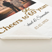 Gouden boog juichen voor 60-jarig huwelijk sherpa deken (3/4)