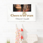 Gouden boog juichen voor 60-jarig huwelijk spandoek (Insitu)