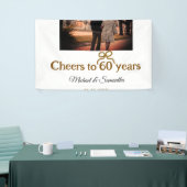 Gouden boog juichen voor 60-jarig huwelijk spandoek (Beurs)