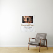 Gouden boog juicht 60 jaar jubileum huwelijk  wandkleed (In situ)