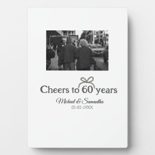 Gouden boog juicht voor 60 jaar jubileumhuwelijk  fotoplaat