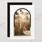 Gouden Boog Kerst Foto Kaart (Voorkant / Achterkant)
