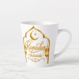 Gouden Boog Lantaarn Ramadan Mubarak Latte Mok