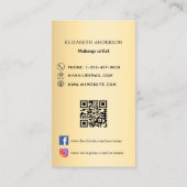 Gouden boog logo Qr code social media Visitekaartje (Achterkant)