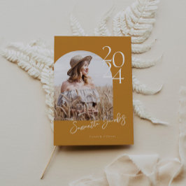 Gouden Boog Moderne Minimalistische Foto Afstudeer Kaart