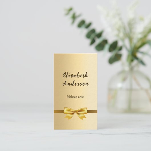 Gouden boog Qr code social media premie Visitekaartje (Staand voorkant)