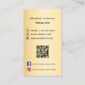 Gouden boog Qr-code sociale media Visitekaartje (Achterkant)